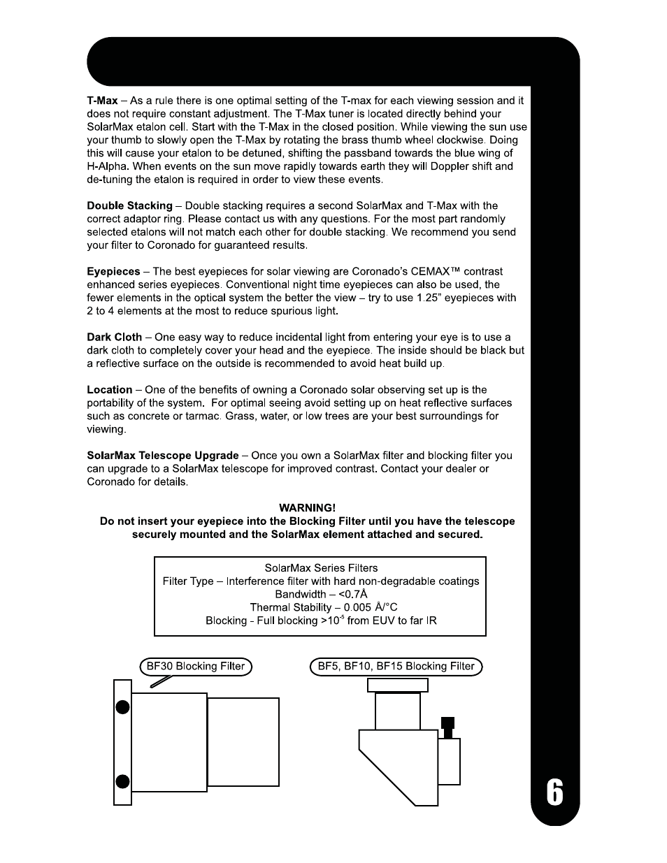 Meade Instruments Coronado SolarMax Series User Manual | Page 9 / 24