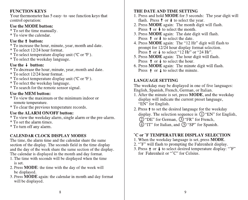 Meade Instruments TE109NL-M User Manual | Page 5 / 10