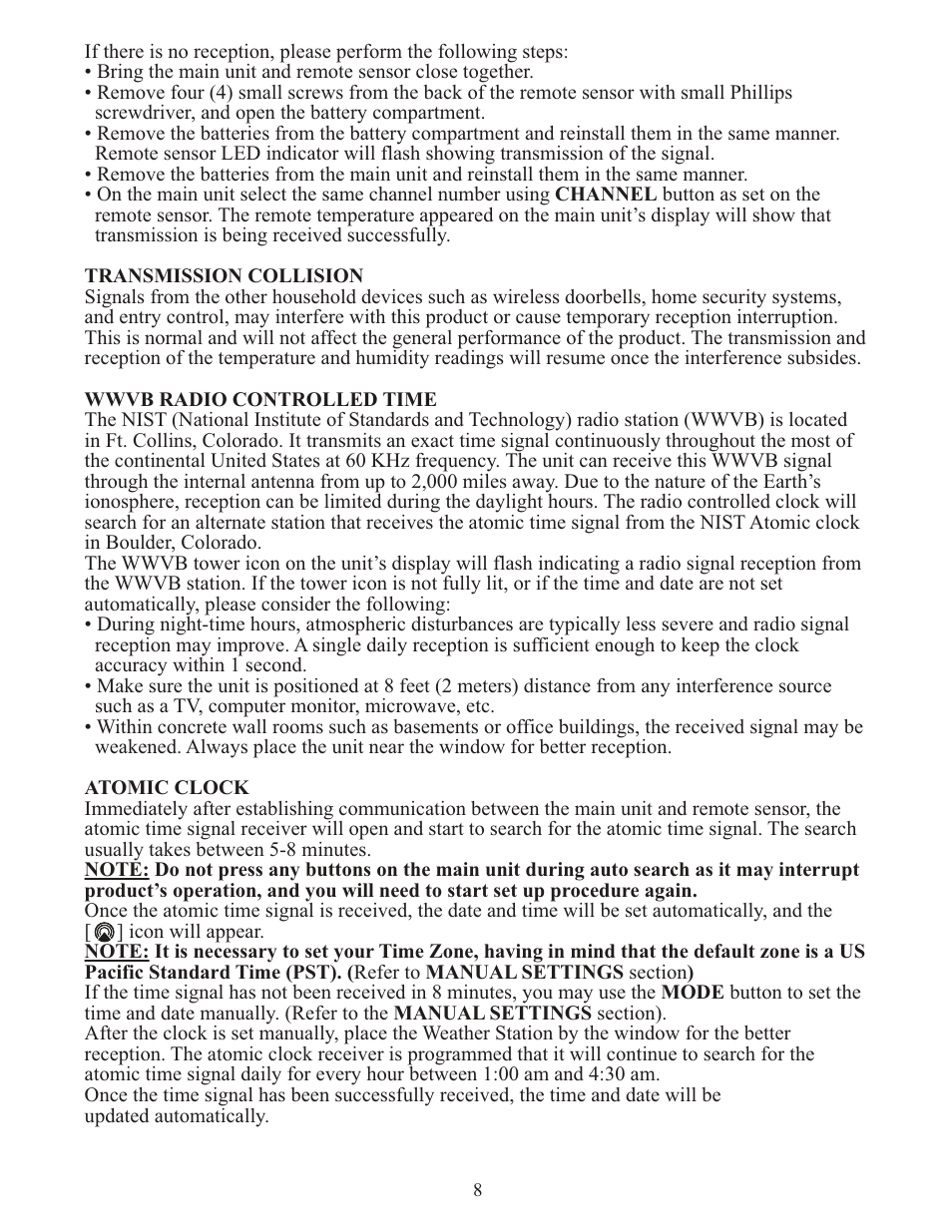 Meade Instruments TE278W User Manual | Page 8 / 14