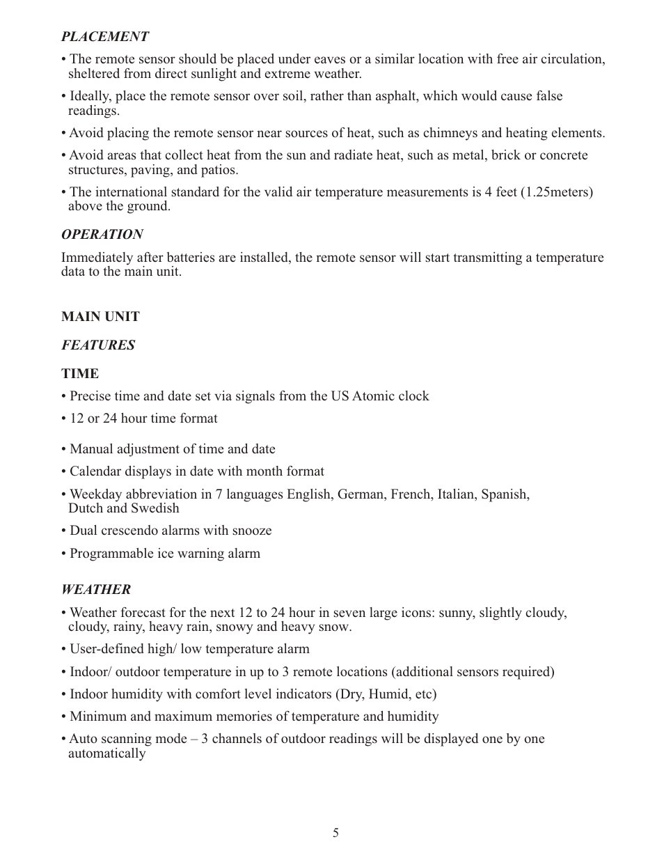 Meade Instruments TE346W User Manual | Page 5 / 16