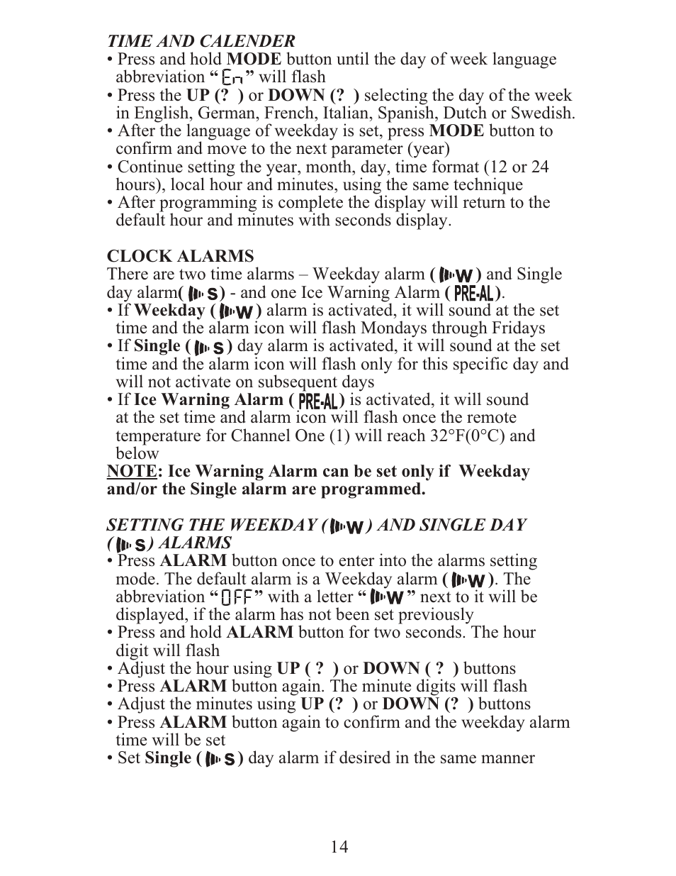 Meade Instruments TE388W User Manual | Page 14 / 21