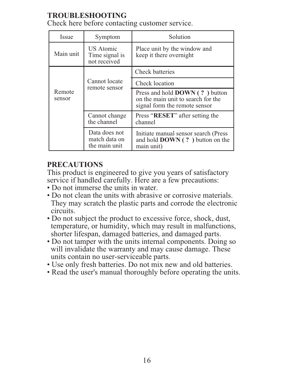 Meade Instruments TE388W User Manual | Page 16 / 21