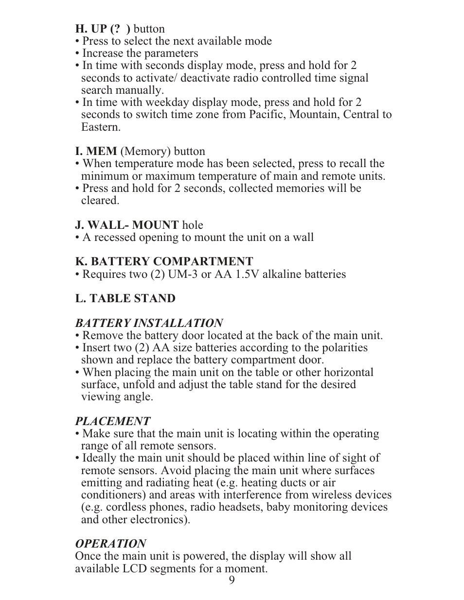 Meade Instruments TE388W User Manual | Page 9 / 21