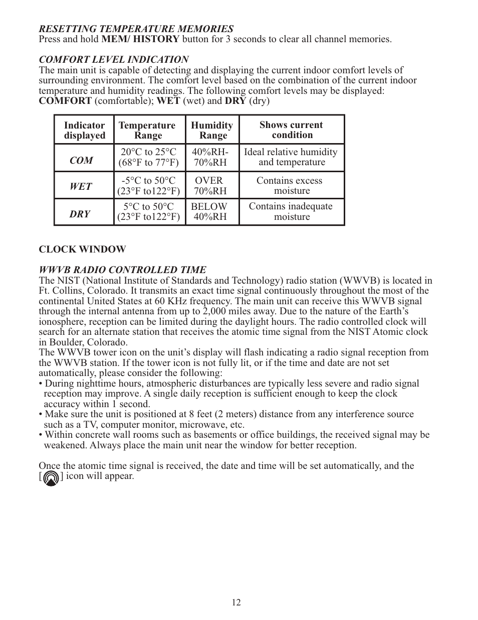 Meade Instruments TE636W User Manual | Page 12 / 19
