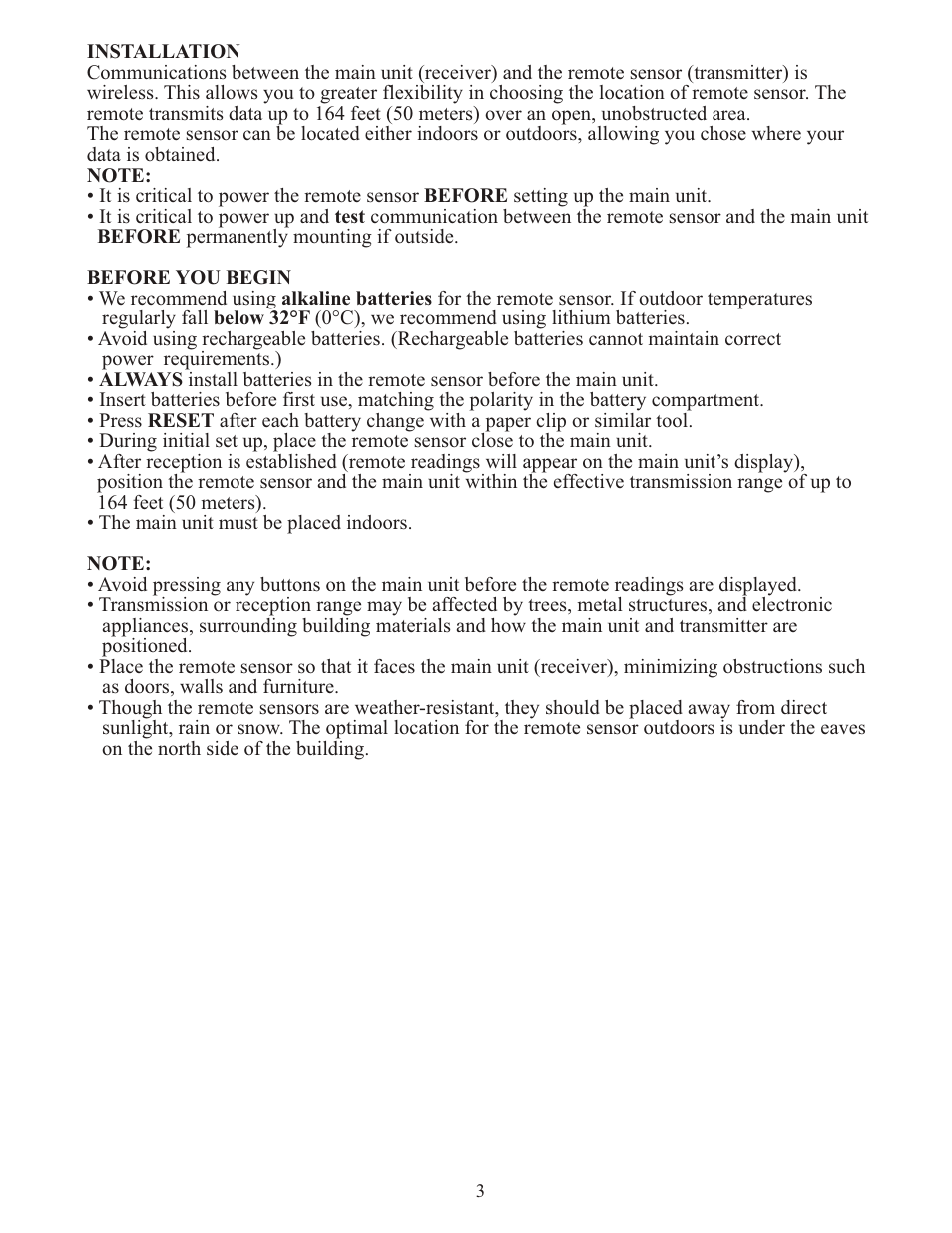 Meade Instruments TE636W User Manual | Page 3 / 19