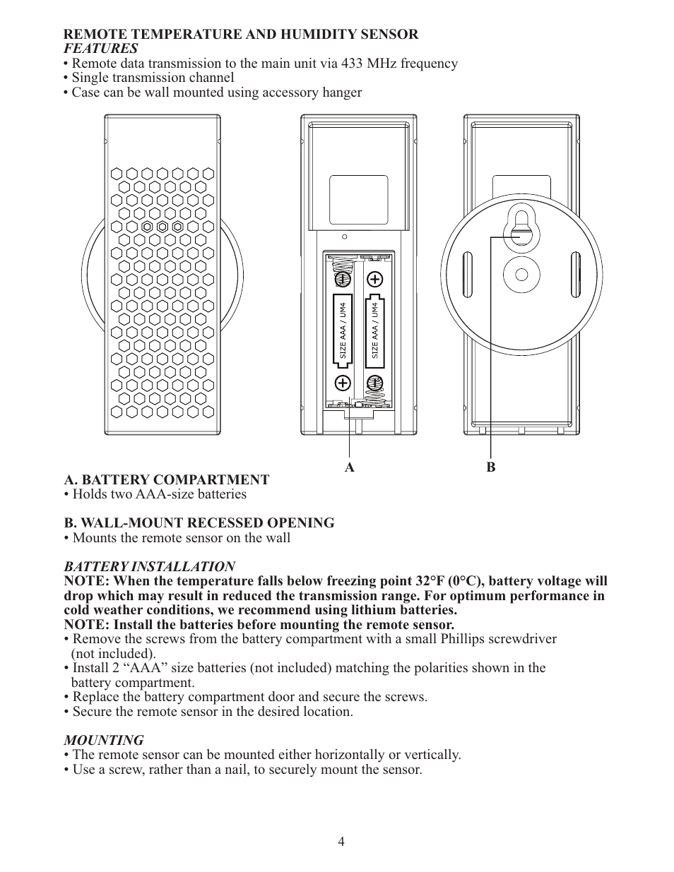 Meade Instruments TE636W User Manual | Page 4 / 19