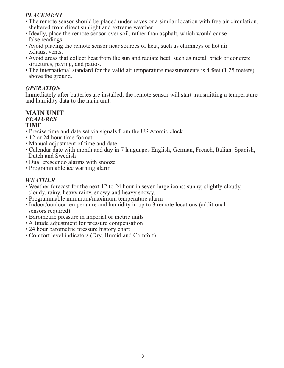 Meade Instruments TE636W User Manual | Page 5 / 19
