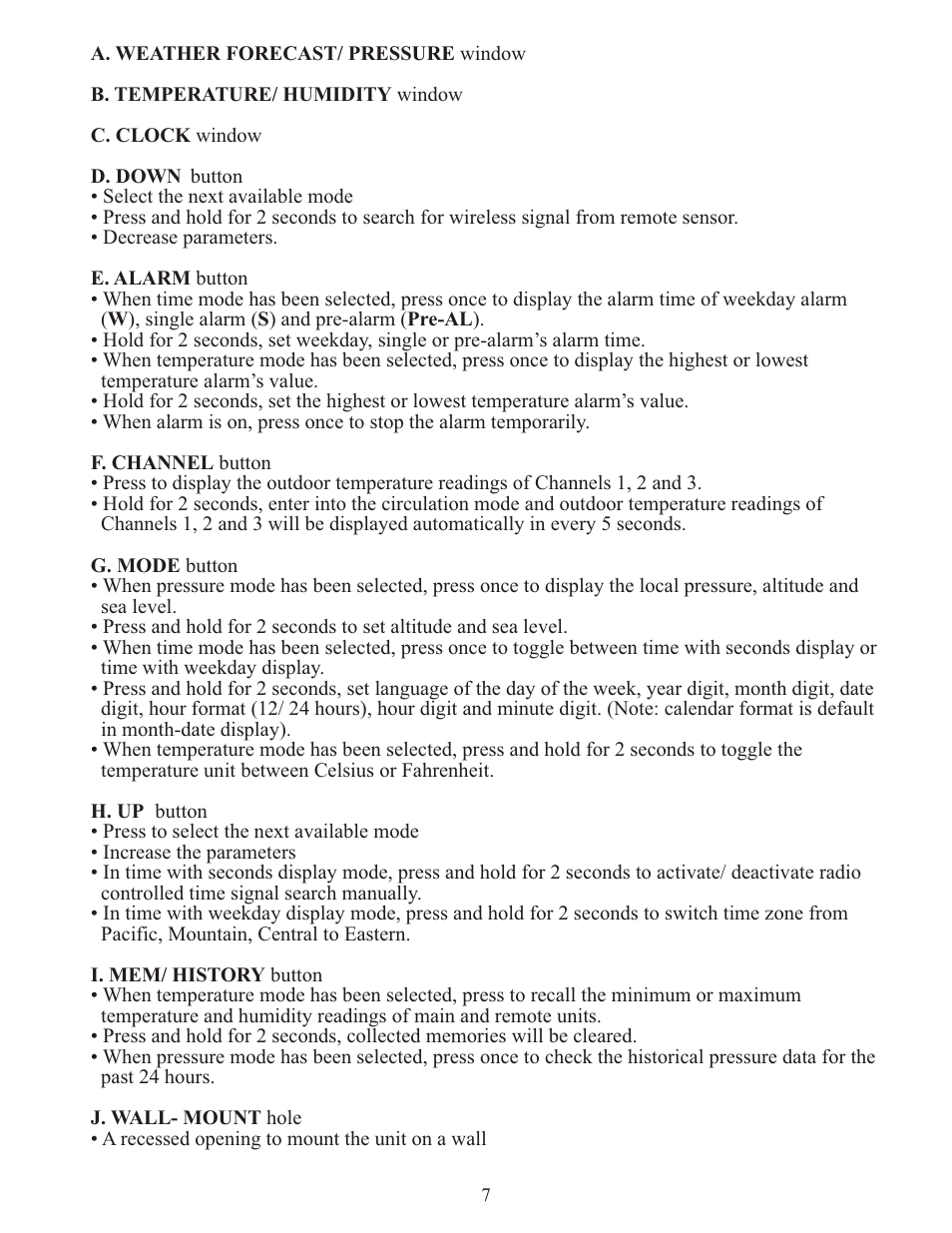 Meade Instruments TE636W User Manual | Page 7 / 19