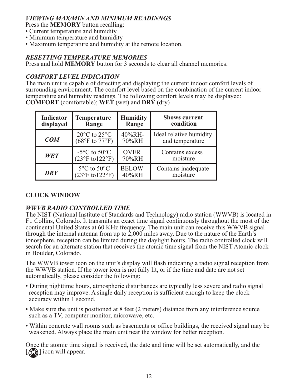 Meade Instruments TE653ELW-M User Manual | Page 12 / 24