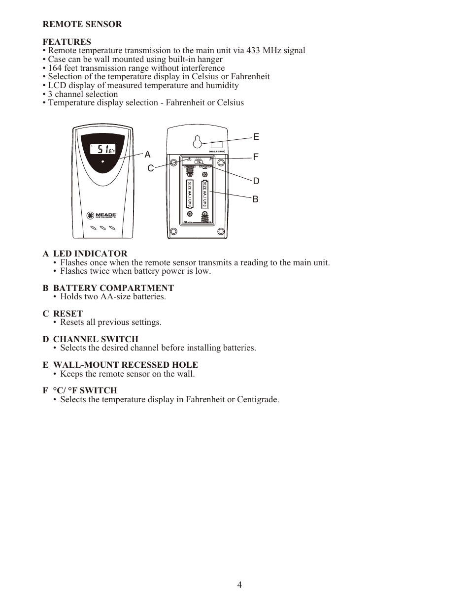 Meade Instruments TE653ELW-M User Manual | Page 4 / 24