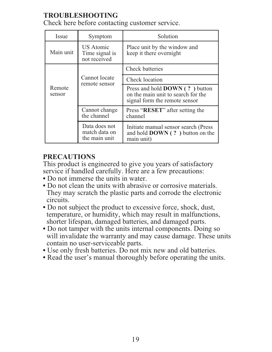 Meade Instruments TE688W User Manual | Page 19 / 24