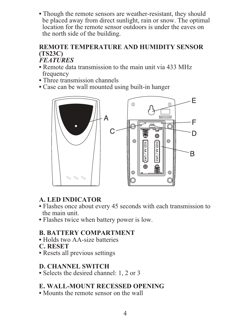 Meade Instruments TE688W User Manual | Page 4 / 24