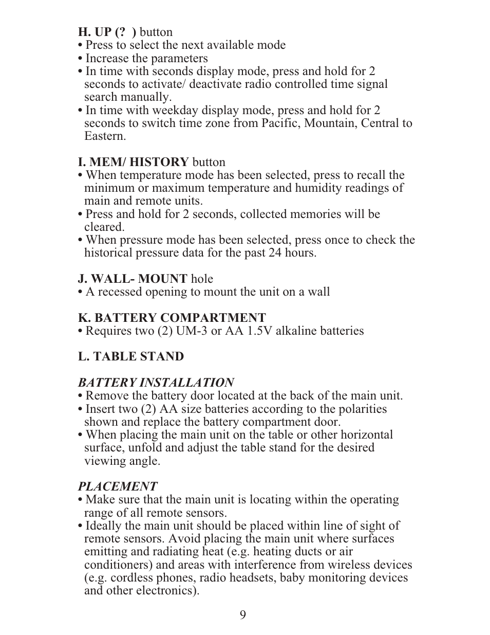 Meade Instruments TE688W User Manual | Page 9 / 24