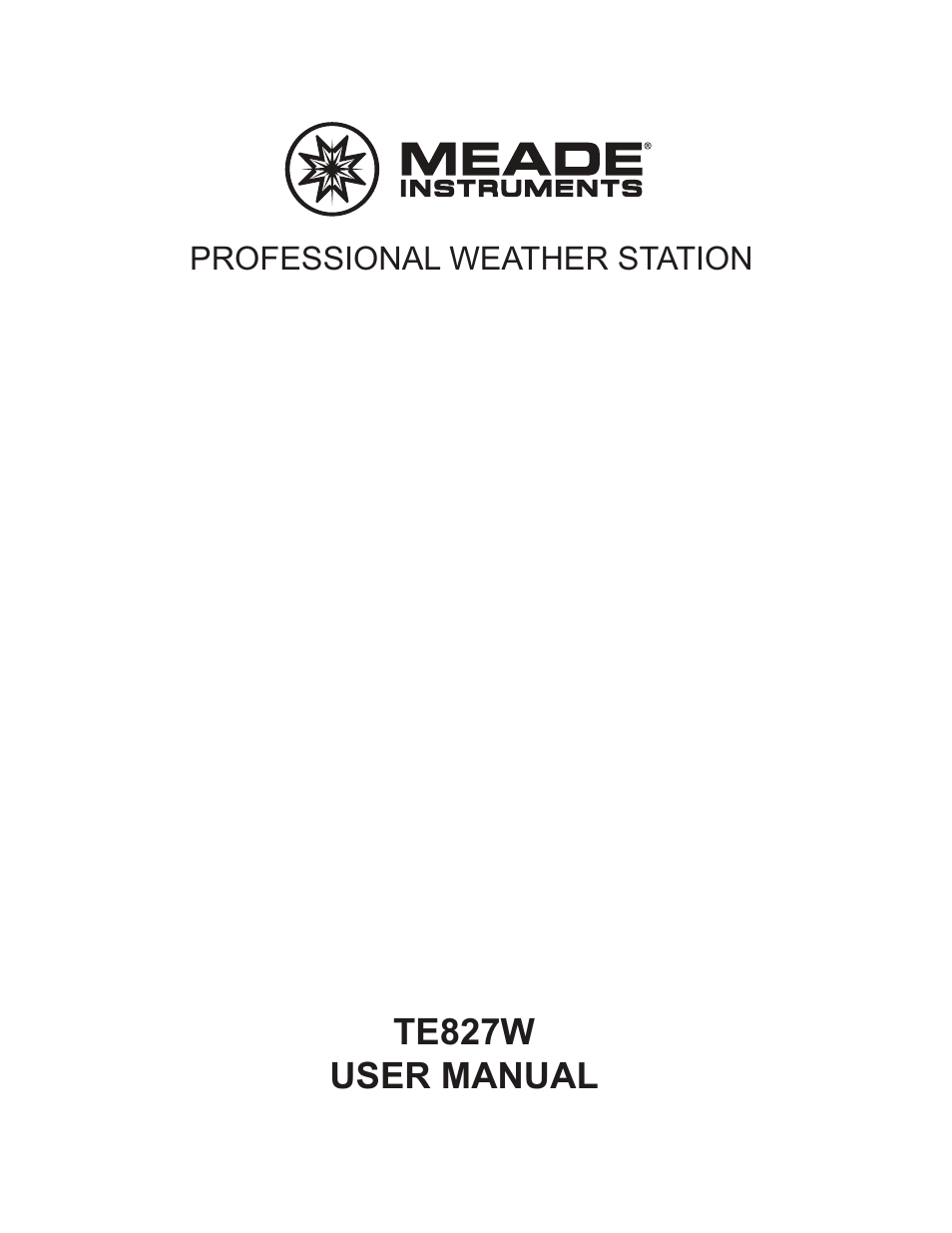 Meade Instruments TE827W User Manual | 26 pages