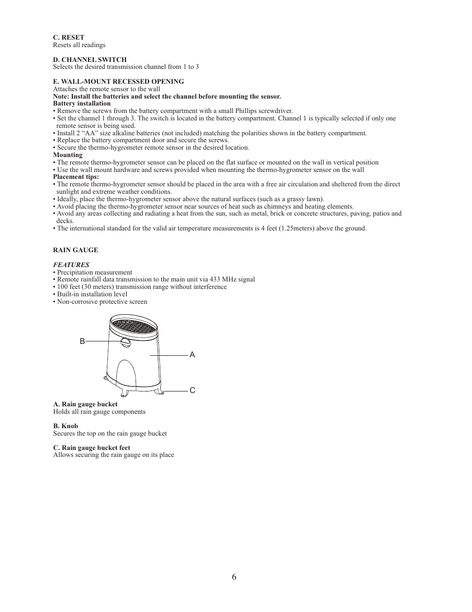 Meade Instruments TE827W User Manual | Page 6 / 26