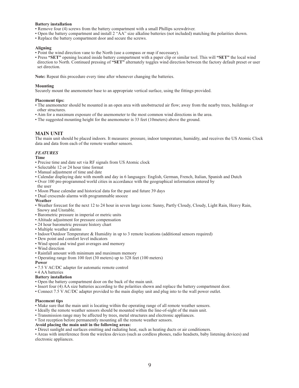 Meade Instruments TE827W User Manual | Page 9 / 26