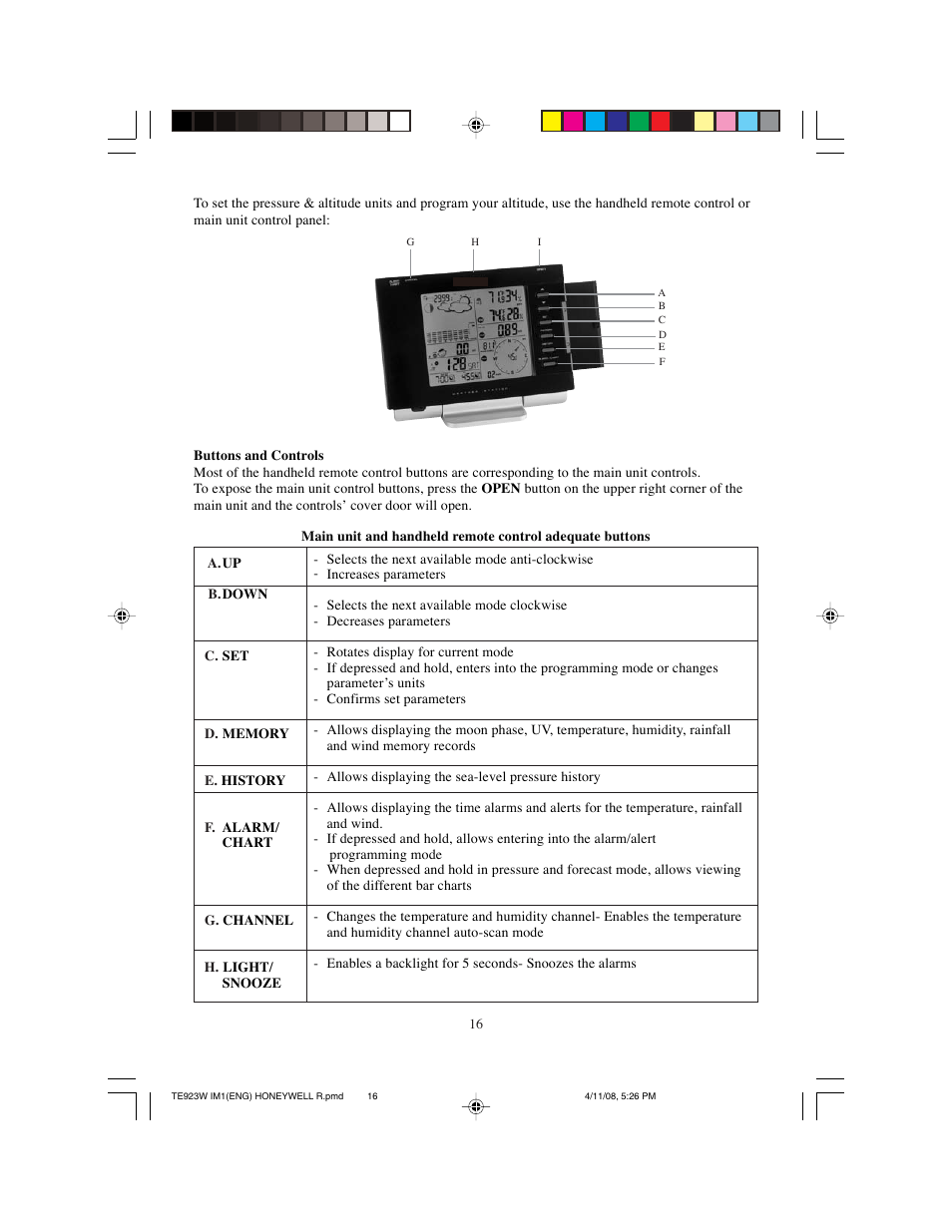 Meade Instruments TE923W-M User Manual | Page 16 / 44