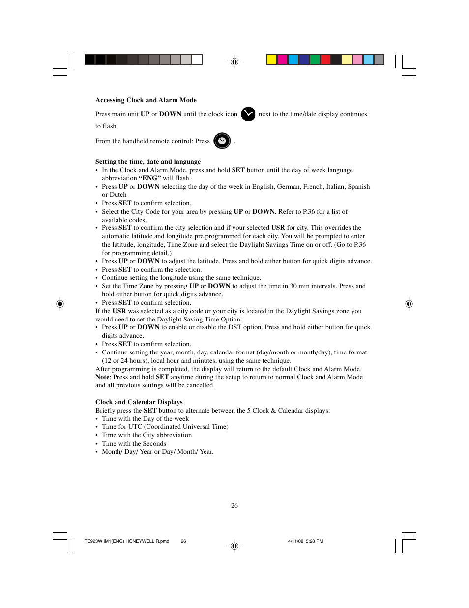 Meade Instruments TE923W-M User Manual | Page 26 / 44