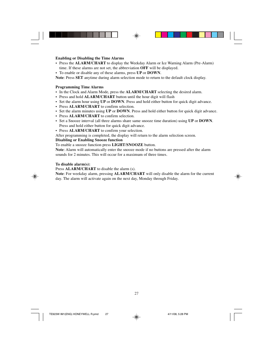 Meade Instruments TE923W-M User Manual | Page 27 / 44