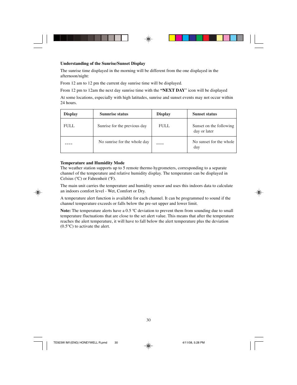 Meade Instruments TE923W-M User Manual | Page 30 / 44