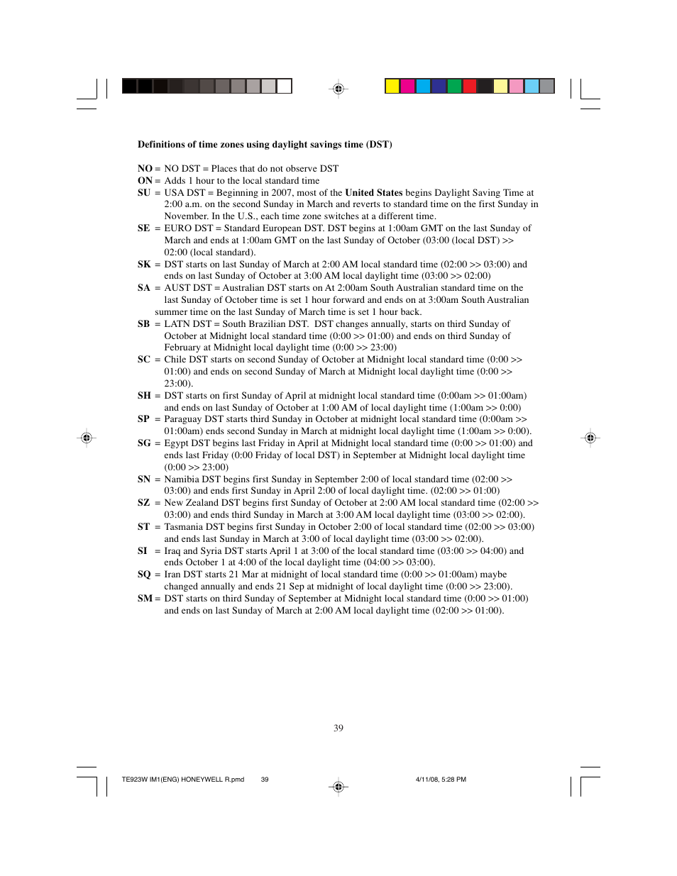 Meade Instruments TE923W-M User Manual | Page 39 / 44