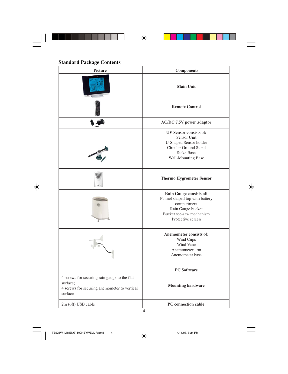 Meade Instruments TE923W-M User Manual | Page 4 / 44