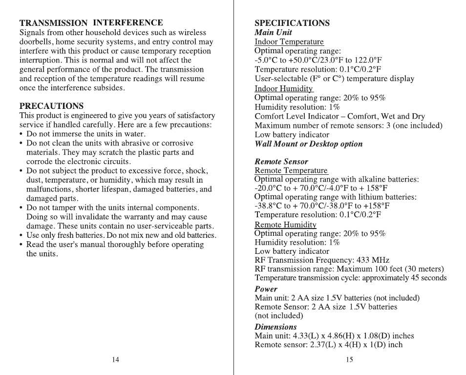 Meade Instruments TM005X-M User Manual | Page 8 / 10