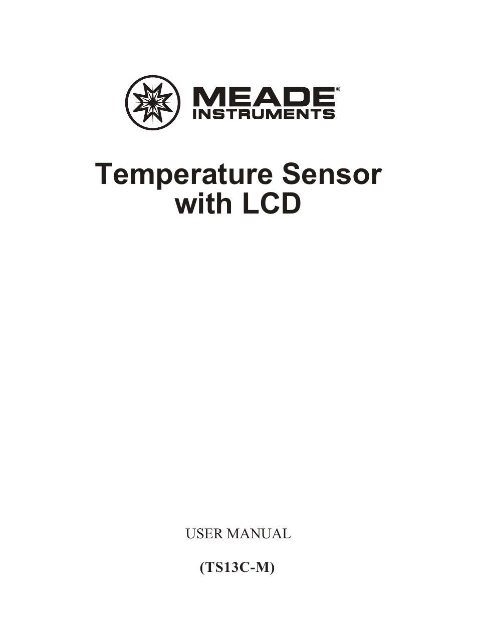 Meade Instruments TS13C-M User Manual | 12 pages