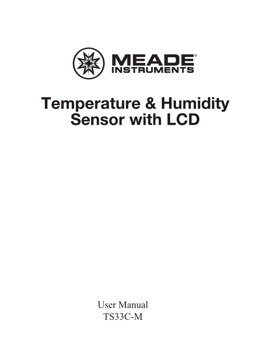 Meade Instruments TE33C-M User Manual | 12 pages