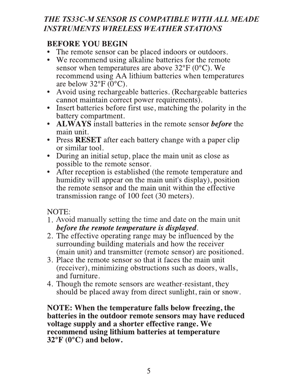 Meade Instruments TE33C-M User Manual | Page 5 / 12