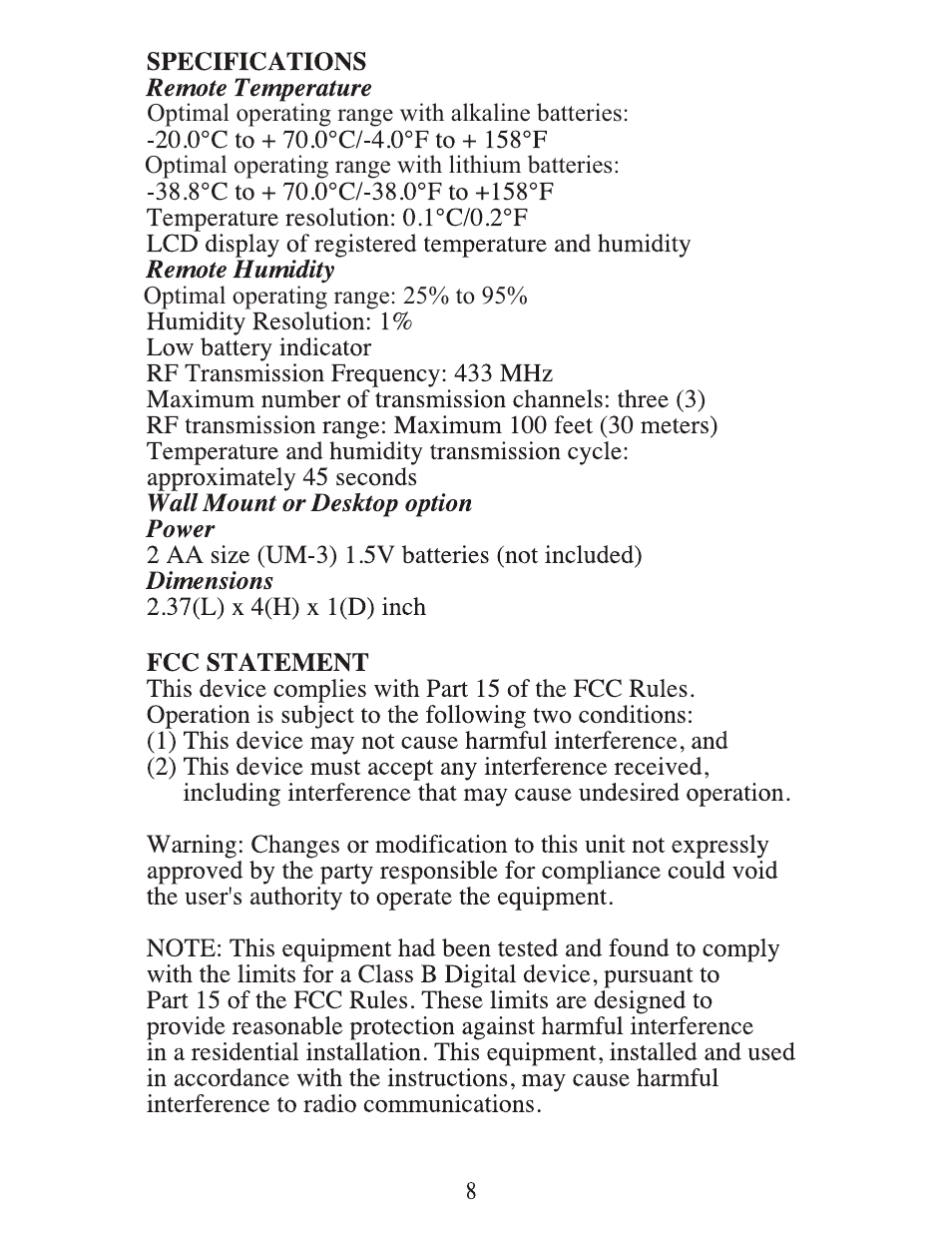 Meade Instruments TE33C-M User Manual | Page 8 / 12