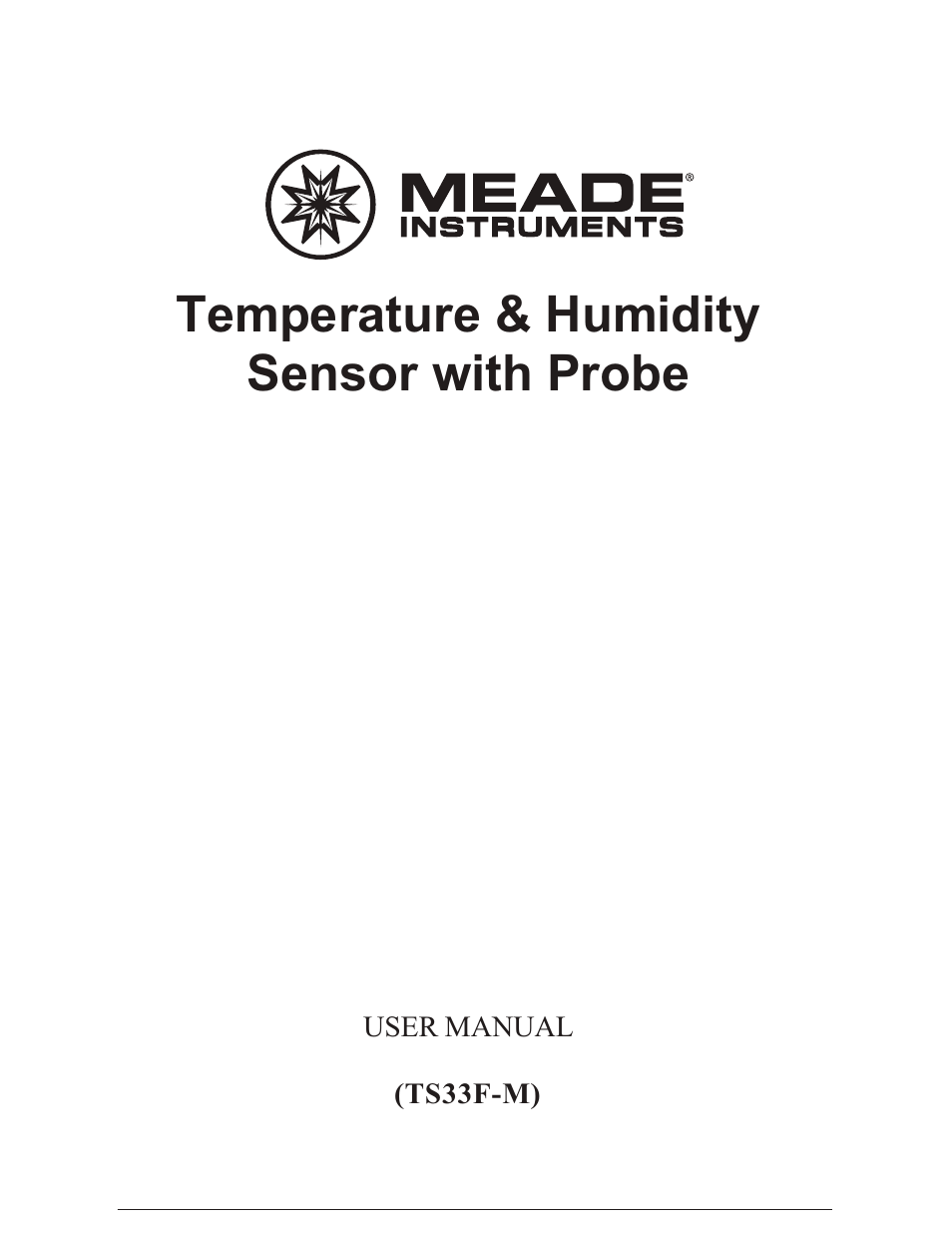 Meade Instruments TS33F-M User Manual | 12 pages