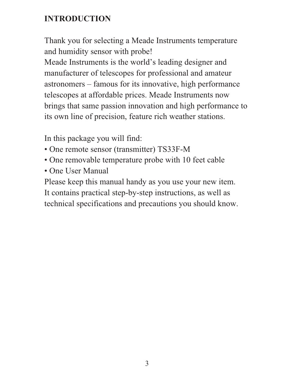 Meade Instruments TS33F-M User Manual | Page 3 / 12