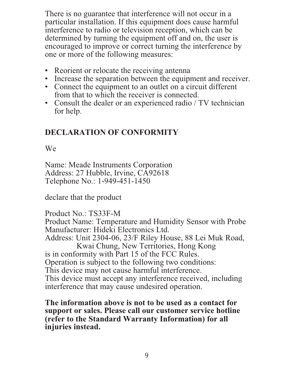 Meade Instruments TS33F-M User Manual | Page 9 / 12