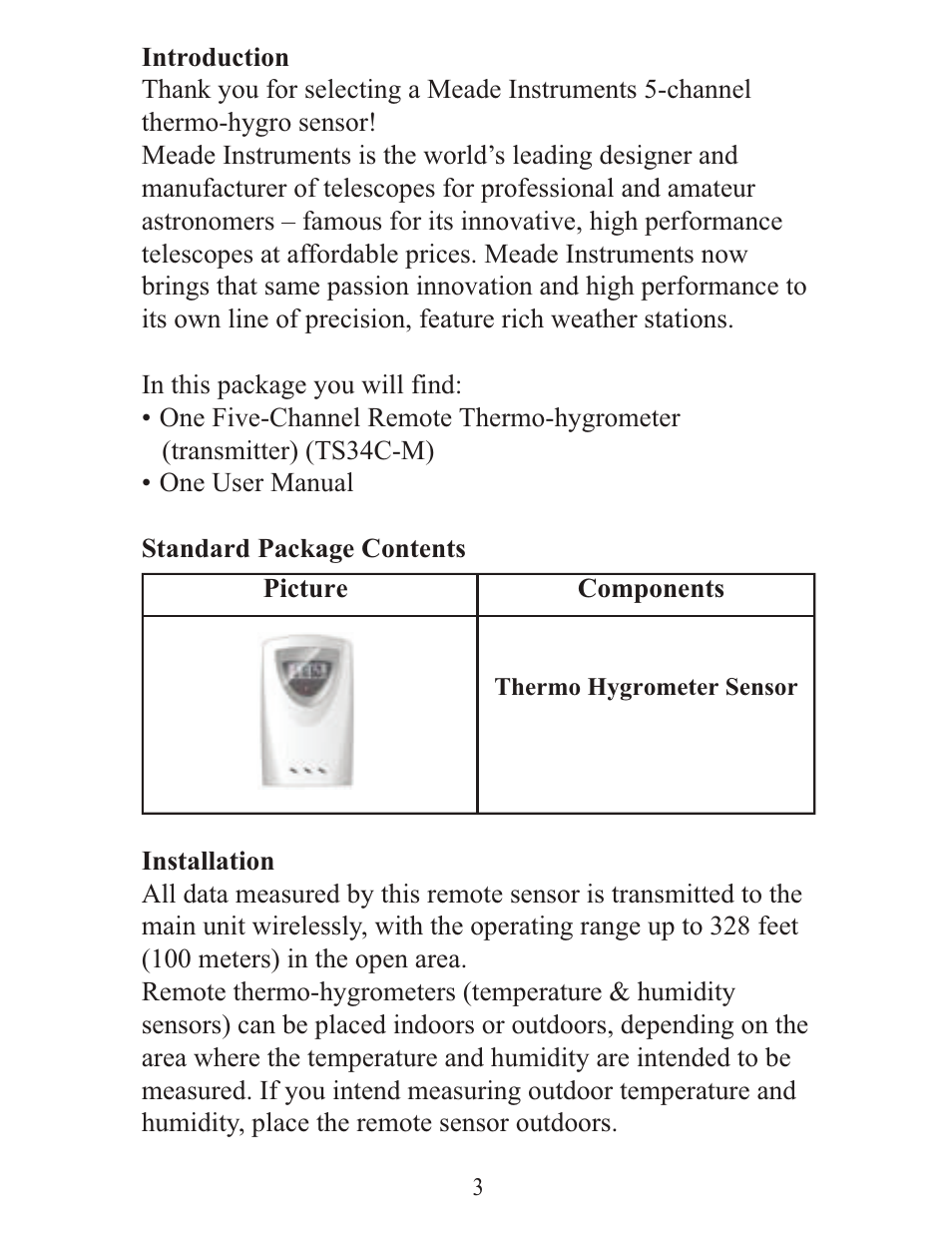 Meade Instruments TS34C-M User Manual | Page 3 / 12