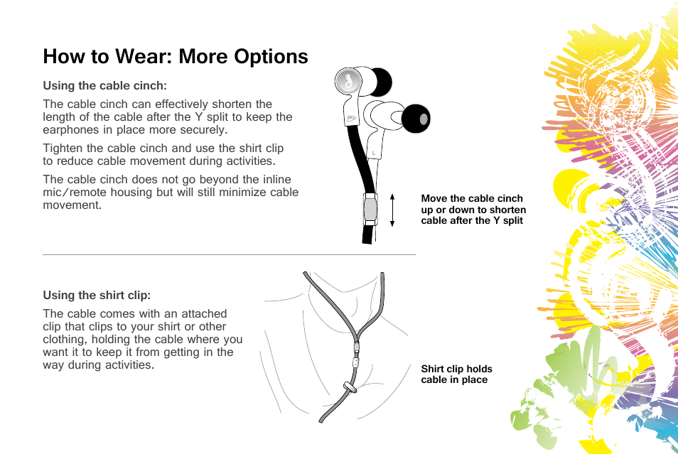 How to wear: more options | MEElectronics EDM Universe D1P User Manual | Page 12 / 19