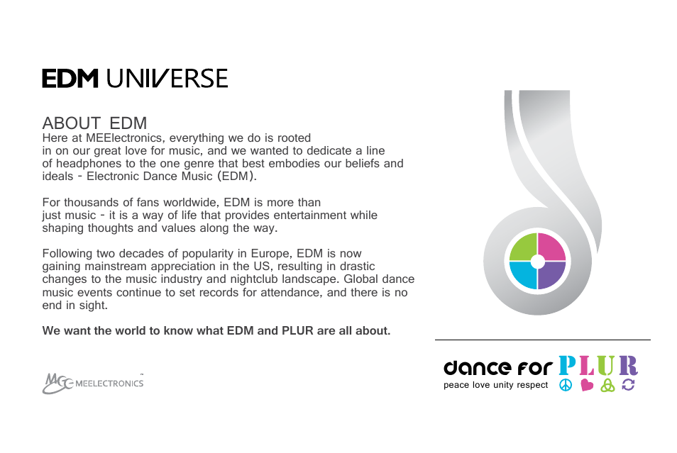 Pl u r | MEElectronics EDM Universe D1P User Manual | Page 3 / 19