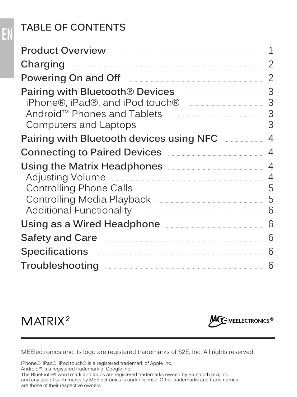 MEElectronics Air-Fi Matrix2 AF62 User Manual | Page 2 / 9