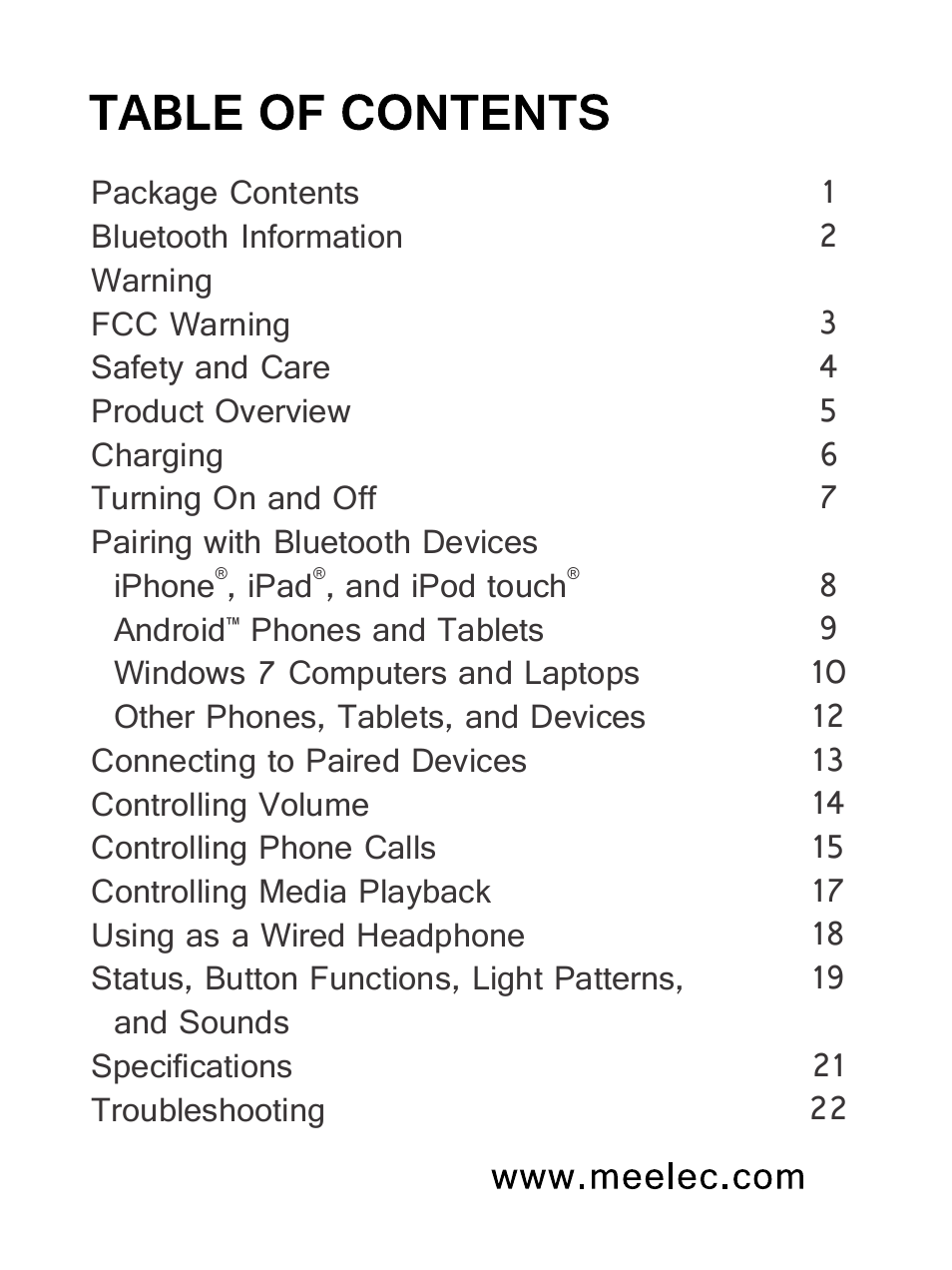 MEElectronics Air-Fi Venture AF52 User Manual | Page 3 / 27