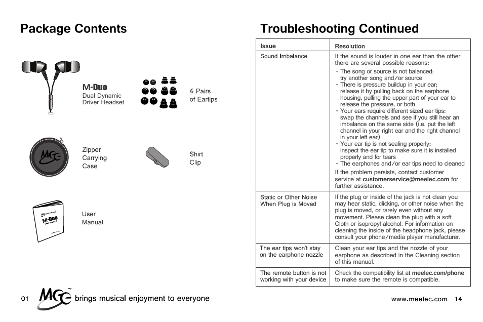 MEElectronics M-Duo Dual Driver User Manual | Page 4 / 18