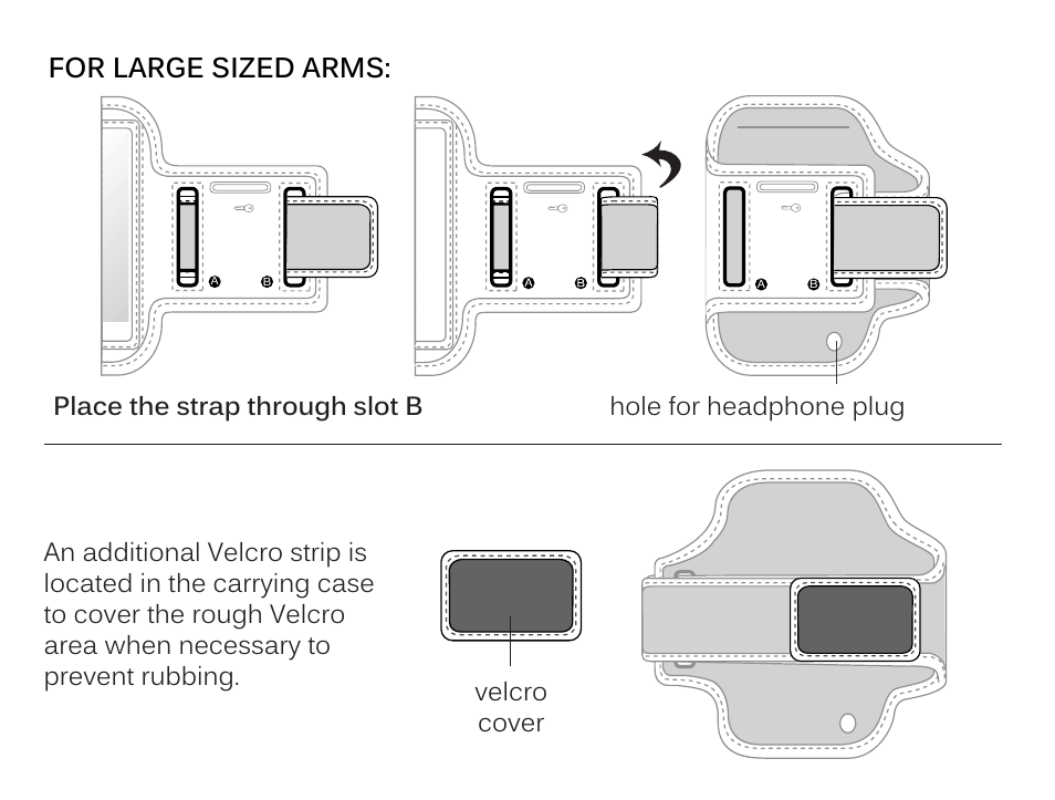 For large sized arms | MEElectronics Sport-Fi Universal Armband User Manual | Page 3 / 4