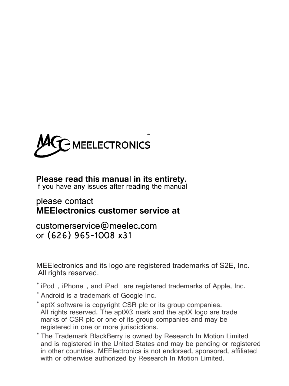MEElectronics Air-Fi Metro AF71 User Manual | Page 35 / 35