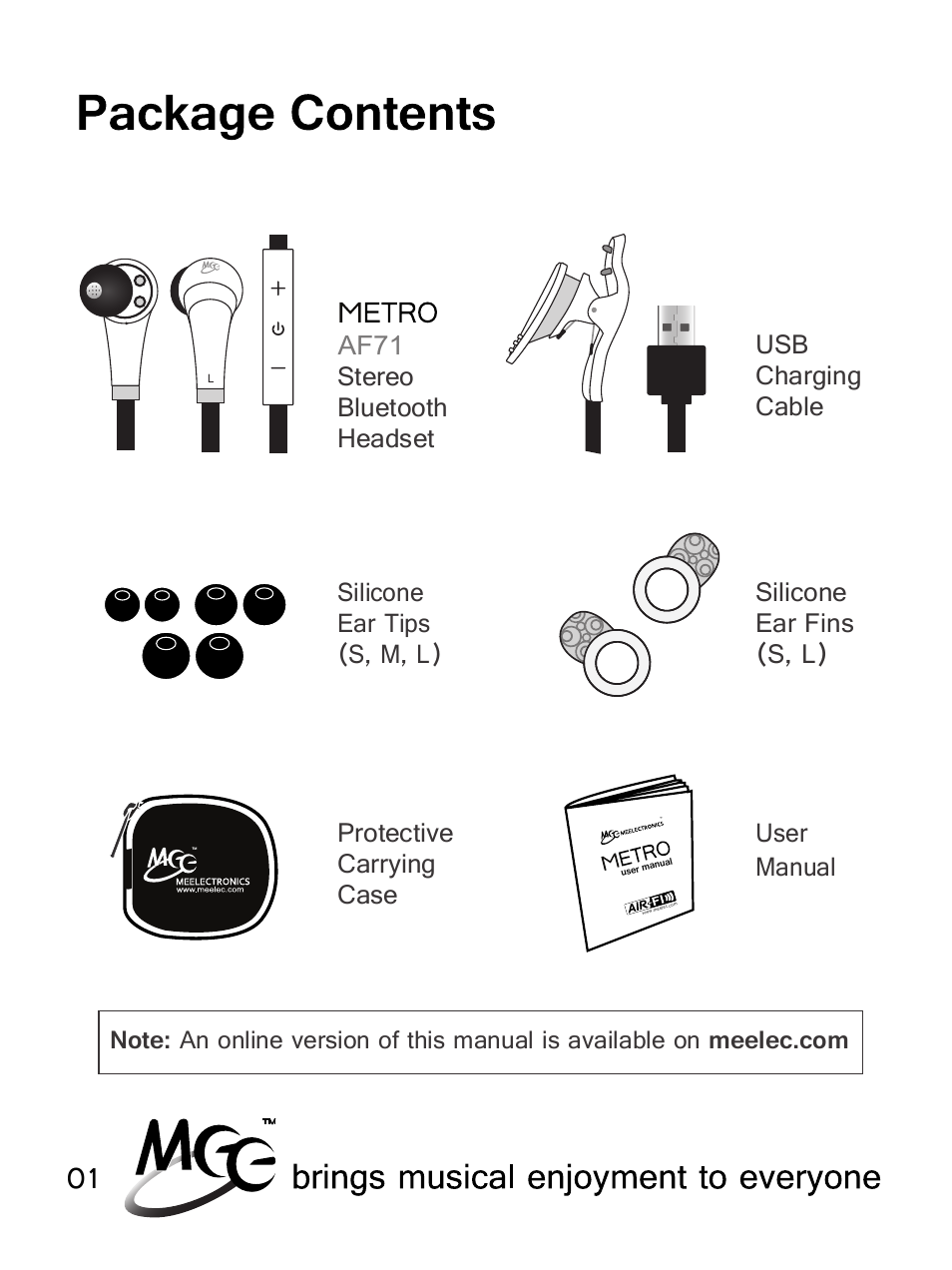 MEElectronics Air-Fi Metro AF71 User Manual | Page 4 / 35