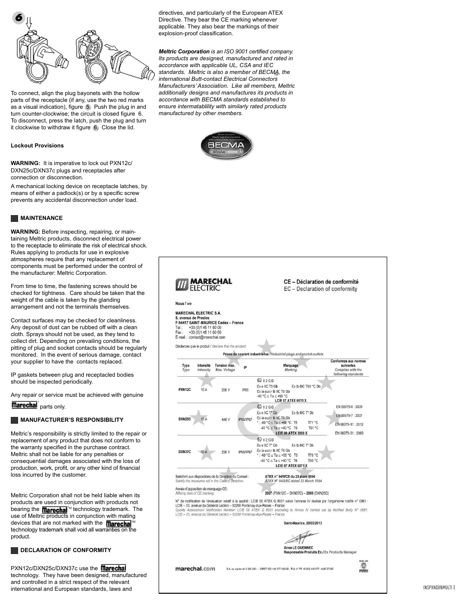 Meltric PXN12c User Manual | Page 2 / 2