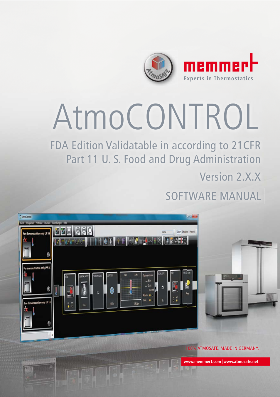 Memmert AtmoCONTROL FDA Version 2.X.X User Manual | 40 pages