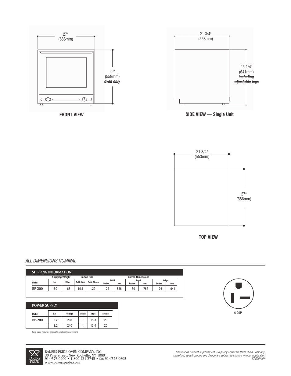 Bakers Pride BP-200 User Manual | Page 2 / 2