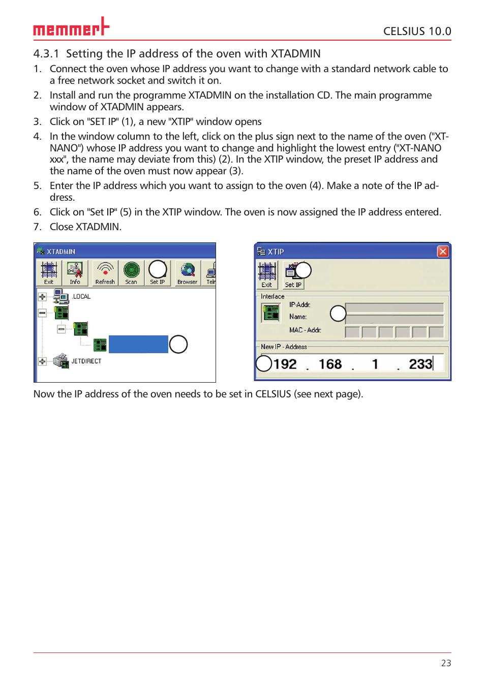Memmert CELSIUS 10.0 User Manual | Page 23 / 52