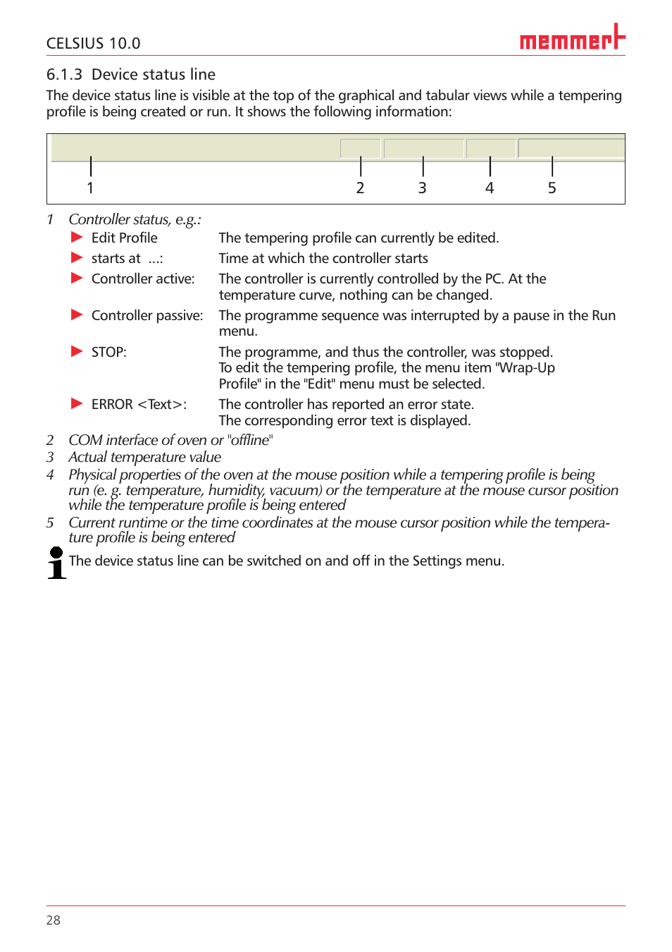 Memmert CELSIUS 10.0 User Manual | Page 28 / 52