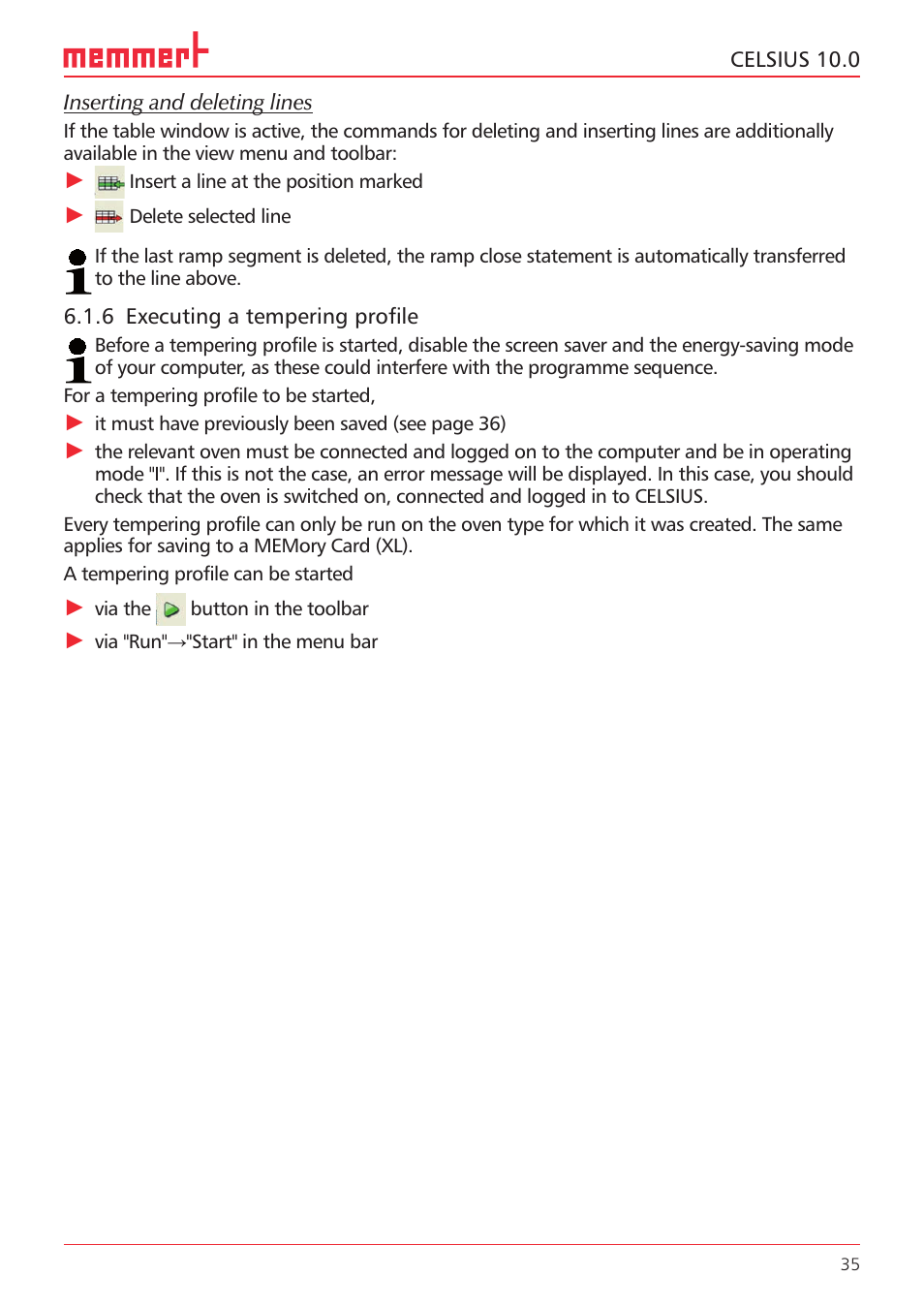 Memmert CELSIUS 10.0 User Manual | Page 35 / 52