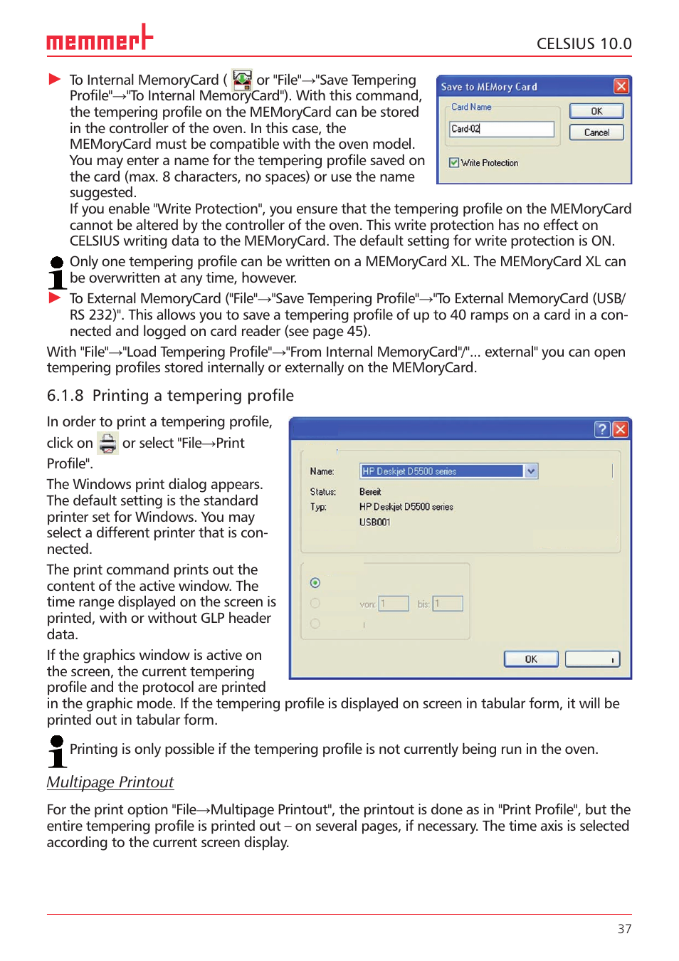 Memmert CELSIUS 10.0 User Manual | Page 37 / 52
